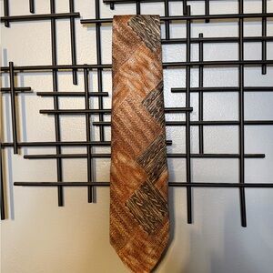 Chez Roffe Sophisticated Brown Patterned Men's Vintage Tie
